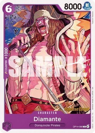(OP14-066) Diamante - The Azure Sea's Seven Release Event Cards - Normal