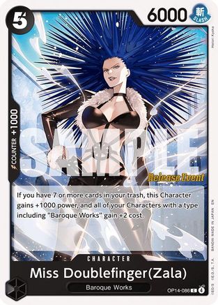 (OP14-086) Miss Doublefinger(Zala) - The Azure Sea's Seven Release Event Cards - Normal