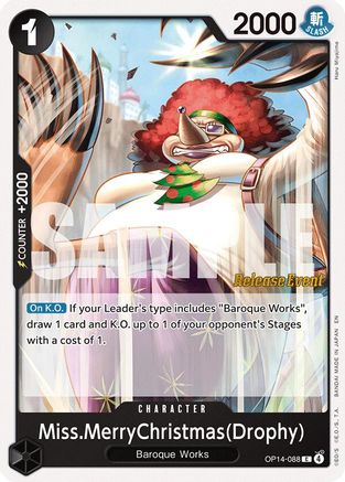(OP14-088) Miss.MerryChristmas(Drophy) - The Azure Sea's Seven Release Event Cards - Normal