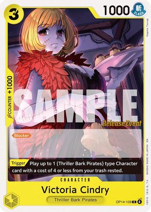 (OP14-109) Victoria Cindry - The Azure Sea's Seven Release Event Cards - Normal