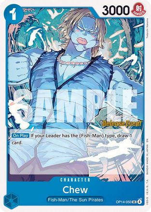 (OP14-050) Chew - The Azure Sea's Seven Release Event Cards - Normal