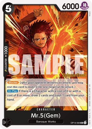 (OP14-094) Mr.5(Gem) - The Azure Sea's Seven Release Event Cards - Normal