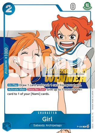 (P-096) Girl (OP14 Release Event Winner) - One Piece Promotion Cards - Foil