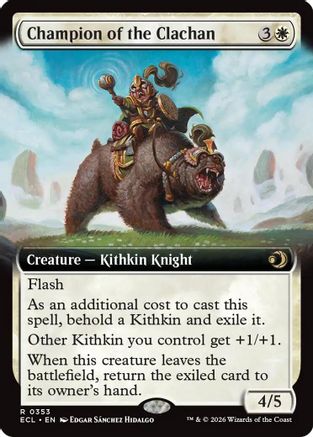 Champion of the Clachan (Extended Art) (ECL-353) - Lorwyn Eclipsed Foil
