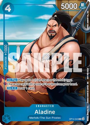 (OP14-043) Aladine (Dash Pack) - The Azure Sea's Seven - Foil
