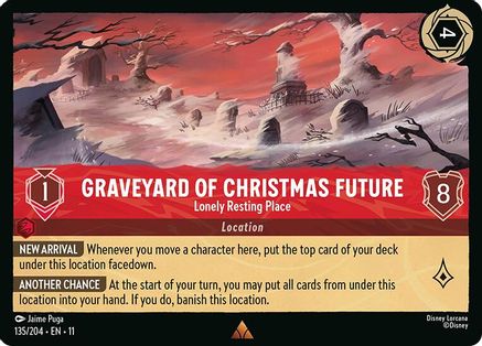 (135/204)  Graveyard of Christmas Future - Lonely Resting Place - Winterspell  Cold Foil