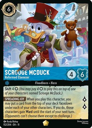 (152/204)  Scrooge McDuck - Reformed Ebenezer - Winterspell  Cold Foil