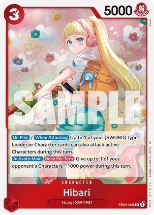 (EB03-008) Hibari - Extra Booster: One Piece Heroines Edition - Foil