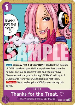 (EB03-038) Thanks for the Treat. - Extra Booster: One Piece Heroines Edition - Normal