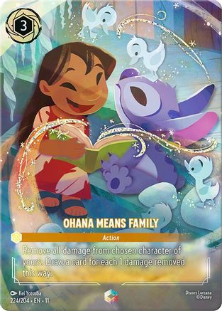 (224/204)  Ohana Means Family (Enchanted) - Winterspell  Holofoil