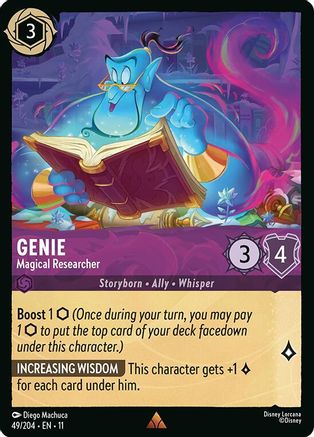 (049/204)  Genie - Magical Researcher - Winterspell  Cold Foil