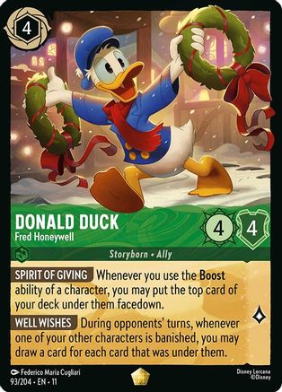 (093/204)  Donald Duck - Fred Honeywell - Winterspell  Cold Foil