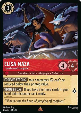 (112/204)  Elisa Maza - Transformed Gargoyle - Winterspell  Cold Foil