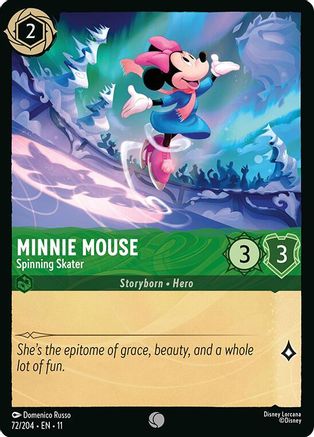 (072/204)  Minnie Mouse - Spinning Skater - Winterspell  Normal