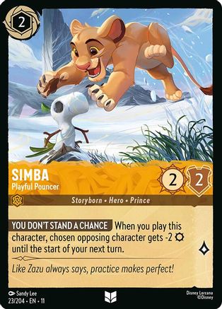 (023/204)  Simba - Playful Pouncer - Winterspell  Cold Foil