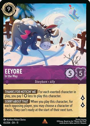 (045/204)  Eeyore - In the Way - Winterspell  Cold Foil