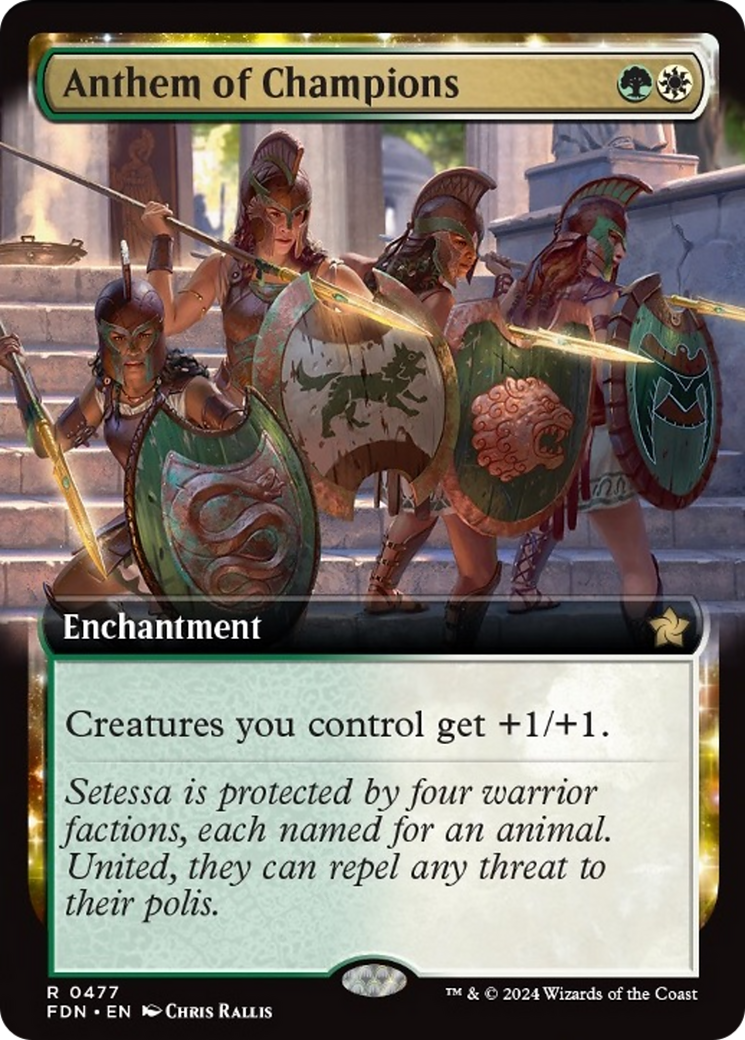 Anthem of Champions (FDN-477) - Foundations: (Extended Art) Foil