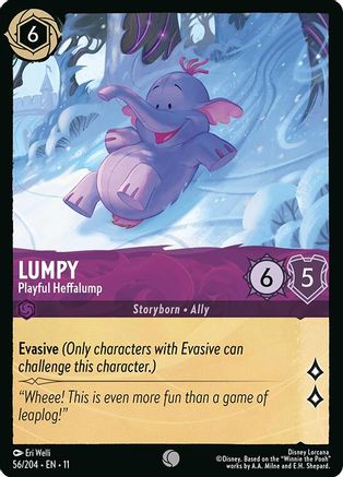 (056/204)  Lumpy - Playful Heffalump - Winterspell  Cold Foil