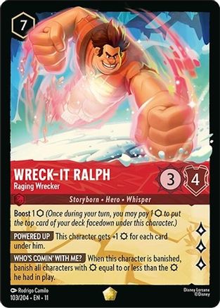 (103/204)  Wreck-It Ralph - Raging Wrecker - Winterspell  Cold Foil
