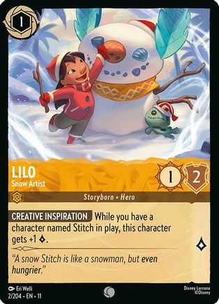 (002/204)  Lilo - Snow Artist - Winterspell  Normal