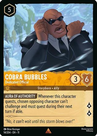 (014/204)  Cobra Bubbles - Dedicated Official - Winterspell  Normal