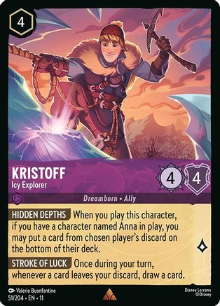 (051/204)  Kristoff - Icy Explorer - Winterspell  Cold Foil