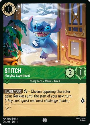 (070/204)  Stitch - Naughty Experiment - Winterspell  Normal