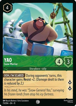 (073/204)  Yao - Snow Warrior - Winterspell  Cold Foil
