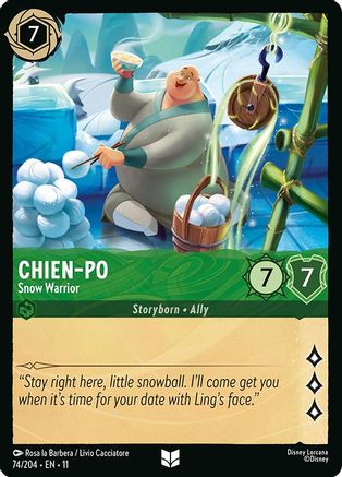 (074/204)  Chien-Po  - Snow Warrior - Winterspell  Cold Foil