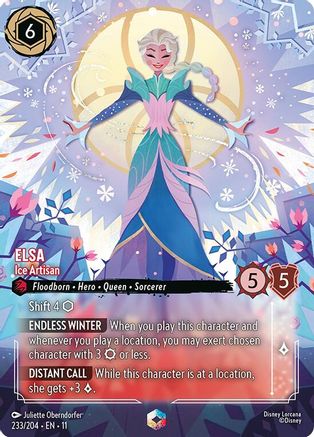 (233/204)  Elsa - Ice Artisan (Enchanted) - Winterspell  Holofoil