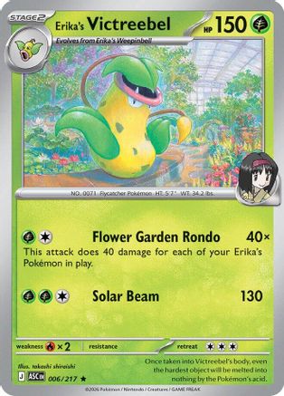 Erika's Victreebel (6/null) - ME Ascended Heroes Reverse Holofoil - Rare