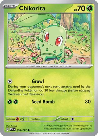 Chikorita (8) - ME Ascended Heroes Reverse Holofoil - Common