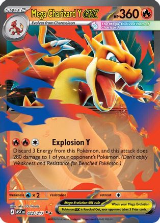 Mega Charizard Y ex (22/217) - ME Ascended Heroes Holofoil - Double Rare