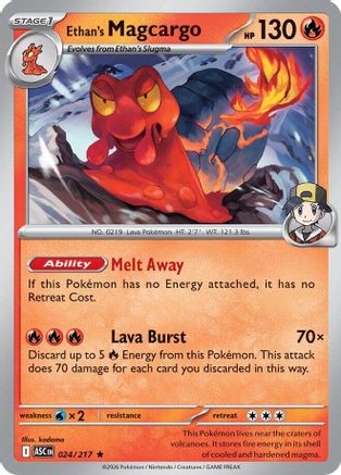 Ethan's Magcargo (24/217) - ME Ascended Heroes Holofoil - Rare