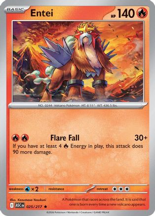 Entei (25/null) - ME Ascended Heroes Holofoil - Rare