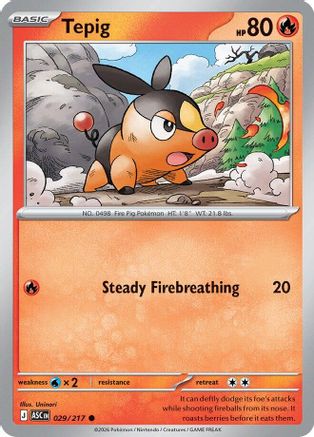 Tepig (29) - ME Ascended Heroes Reverse Holofoil - Common
