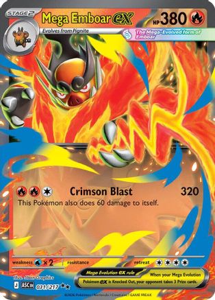 Mega Emboar ex (31/217) - ME Ascended Heroes Holofoil - Double Rare