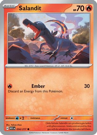 Salandit (34) - ME Ascended Heroes Reverse Holofoil - Common