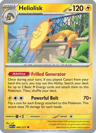 Heliolisk (64/217) - ME Ascended Heroes  - Uncommon