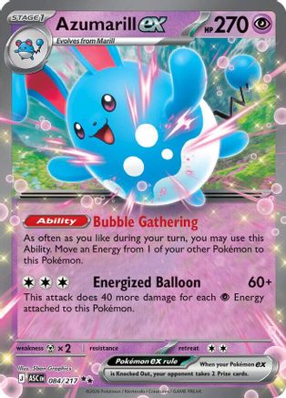 Azumarill ex (84/null) - ME Ascended Heroes Holofoil - Double Rare