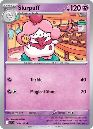 Slurpuff (94/217) - ME Ascended Heroes Reverse Holofoil - Uncommon