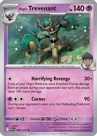 Hop's Trevenant (96/217) - ME Ascended Heroes Reverse Holofoil - Rare
