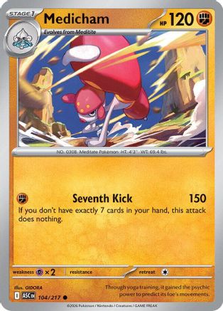 Medicham (104/217) - ME Ascended Heroes Reverse Holofoil - Common