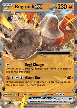 Regirock ex (107) - ME Ascended Heroes Holofoil - Double Rare