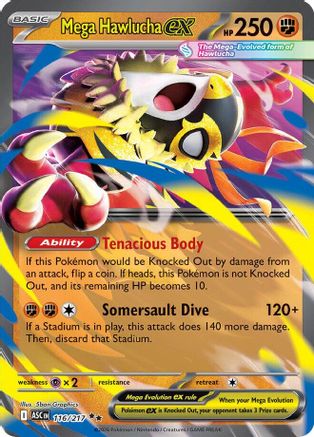 Mega Hawlucha ex (116/217) - ME Ascended Heroes Holofoil - Double Rare
