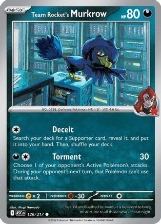 Team Rocket's Murkrow (126) - ME Ascended Heroes  - Common