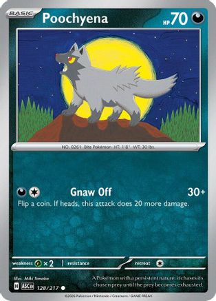Poochyena (128) - ME Ascended Heroes Reverse Holofoil - Common