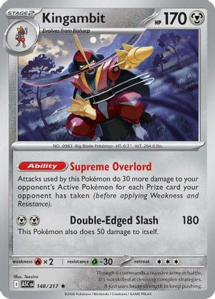 Kingambit (148/null) - ME Ascended Heroes Holofoil - Rare