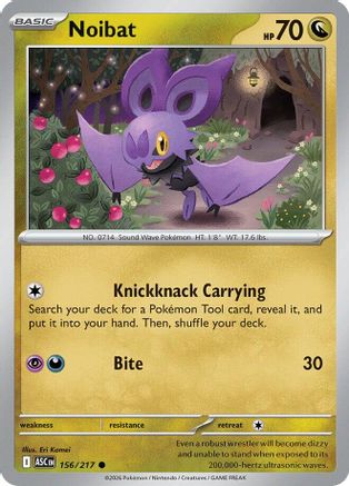 Noibat (156) - ME Ascended Heroes Reverse Holofoil - Common