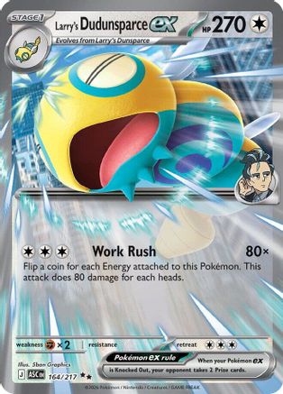 Larry's Dudunsparce ex (164/null) - ME Ascended Heroes Holofoil - Double Rare